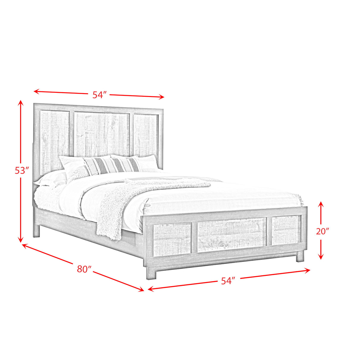 Harlington Panel Bed in Dark Brown by Elements International, view 2