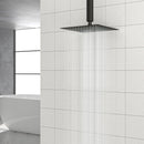 Modern 10" Square Rainfall Shower Head & Stainless Steel Wall Or Ceiling Mount Luxury Spa Shower Panel