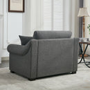 Modern Chenille Oversized Armchair, Chair And A Half, Single Sofa