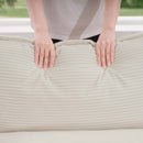 Modern Classic Corduroy Fabric Single Chair Deep Seat Sofa With Pillow