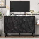 Modern TV Stand With 2 Spacious Storage Space And Anti-Tip Device