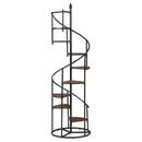 Roseglen - 8-Shelf Staircase Bookshelf - Rustic Brown