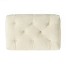 Lofton - Pillow Top Ottoman With Button Tufting - Cream