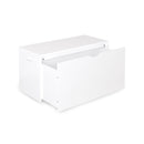 Toy Storage Organizer With Rolling Drawer, Chest With Wheels, Large Pull Out Bin For Nursery - White