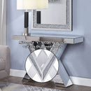 Noralie - Accent Table - Mirrored & Faux Diamonds - 31" - Atlantic Fine Furniture Inc