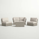 Stylish Modular Wicker Patio Seating Group