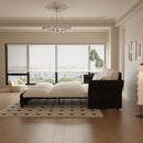 Queen Pull Out Sofa Bed, 3 In 1 Convertible Sleeper Tufted With 2 Soft Pillows