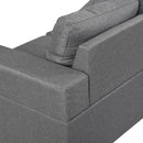 Modern Sectional Sofa Set With L Shape Chaise Lounge, Cup Holder, 4 Seat - Gray