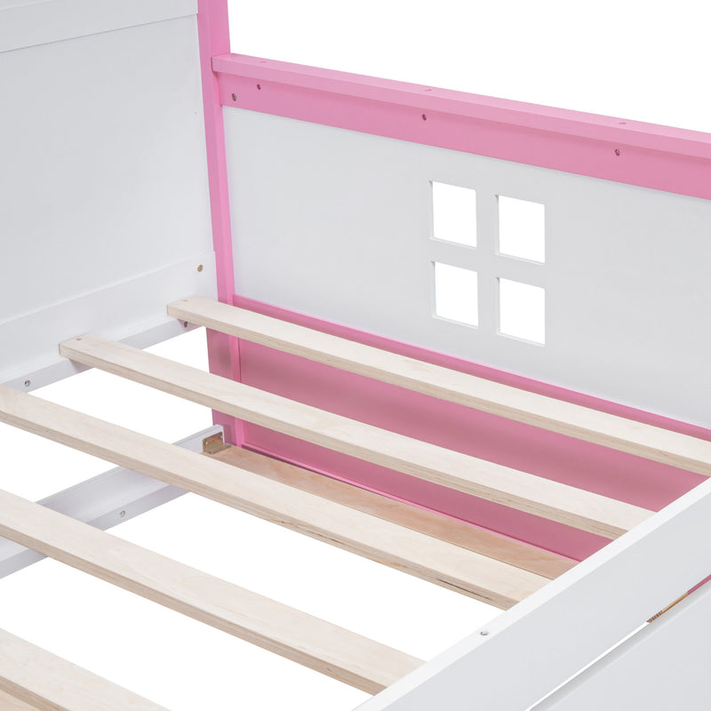 Wooden Daybed With Trundle And Sensor Light