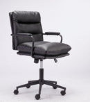 Office Chair Mid Back Desk Chair Modern Excutive Office Chair With Arms And Wheels For Home Office - Black