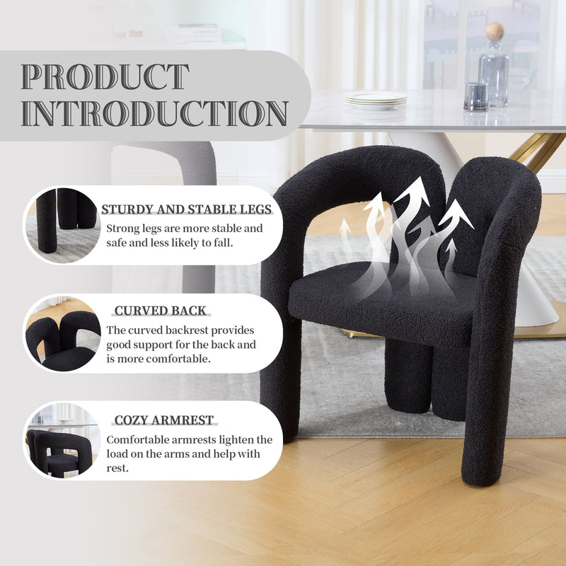 Coolmore Contemporary Designed Accent / Dining Chair With Armrests
