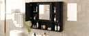 Wall Mounted Bathroom Medicine Wall Cabinet With Mirror & Open Shelves