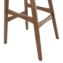Contemporary Bar Stool With Stylish Seat And Small Backrest