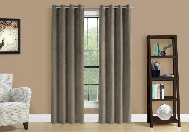 2 Pieces Set, Curtain Panel, Room Darkening, Grommet, Contemporary & Modern