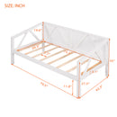 Twin size Daybed, Wood Slat Support, White