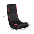 Foldable Gaming Chair With Onboard Speakers, Bluetooth Connection - Black / Red