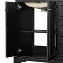 Bathroom Vanity With Sink, Soft-Close Doors, Adjustable U-Shelf, 3 Drawers