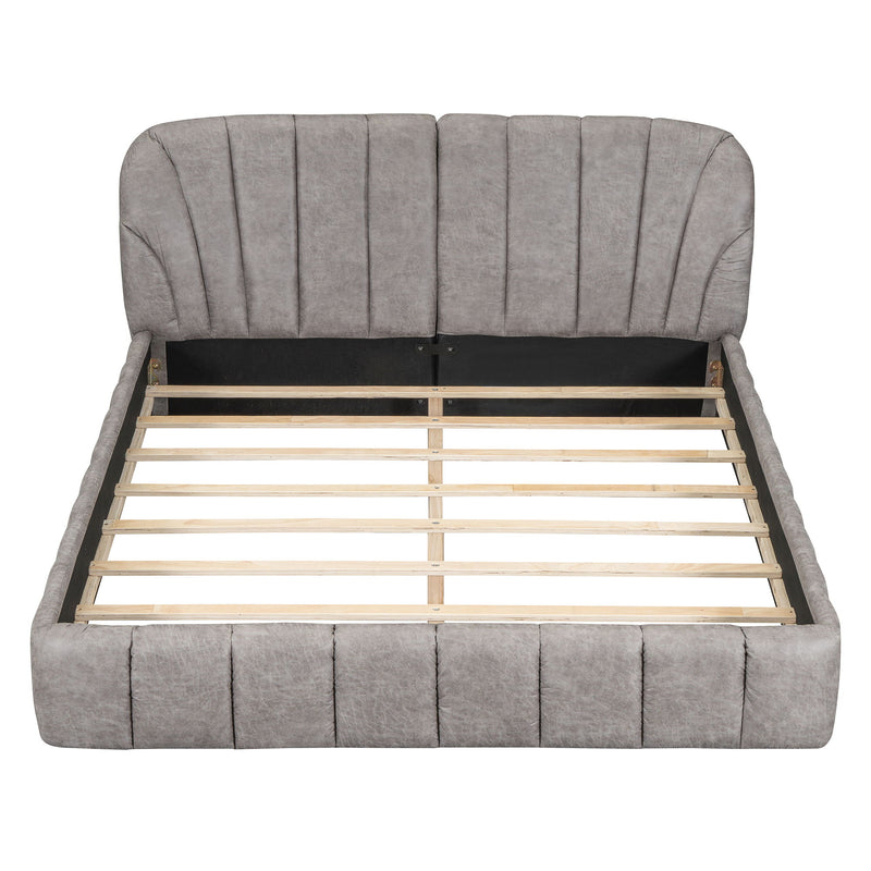 Elegant Design Upholstered Platform Bed