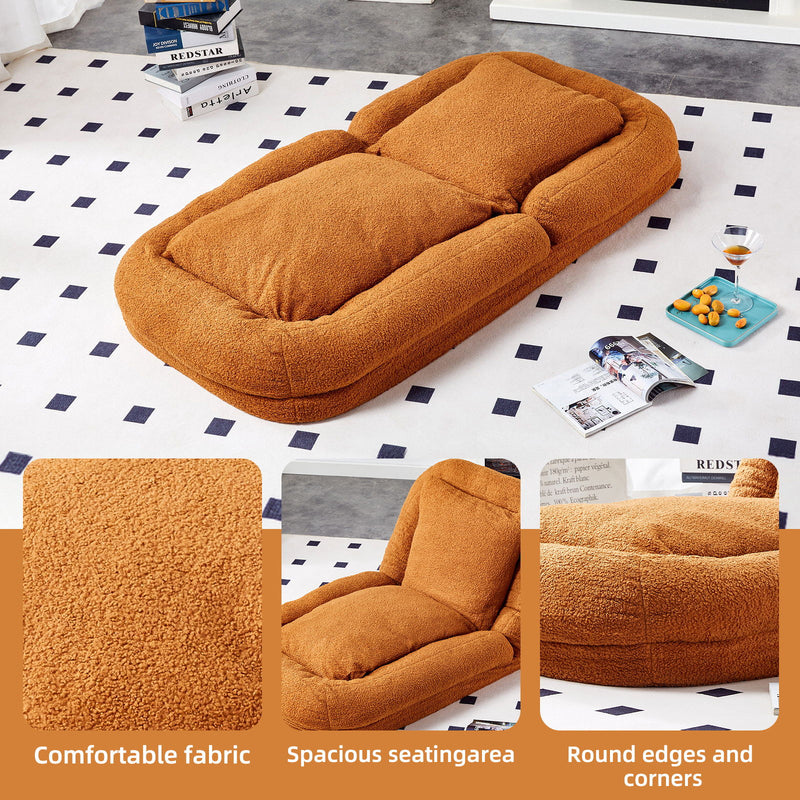 Contemporary Folding Sofa Chair With 5 Adjustable Positions For Gaming, Meditation, And Relaxation
