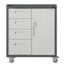 Sturdy Metal Tool Storage Cabinet With Wheels Durable Garage, Office & Home Organizer Steel