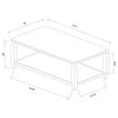 Dixon - 1-Shelf Rectangular Wood Table