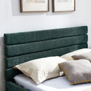 Modern Cushioned Bed Frame With Headboard And Drawers