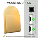 Arched Recessed Medicine Cabinet, Metal Framed Bathroom Wall Cabinet With Mirror And Adjustable Shelves, Wall Mirror With Storage For Bathroom