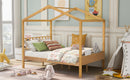 Full Size Wood House Bed with Storage Space, Natural (OLD SKU :LP000002AAM)