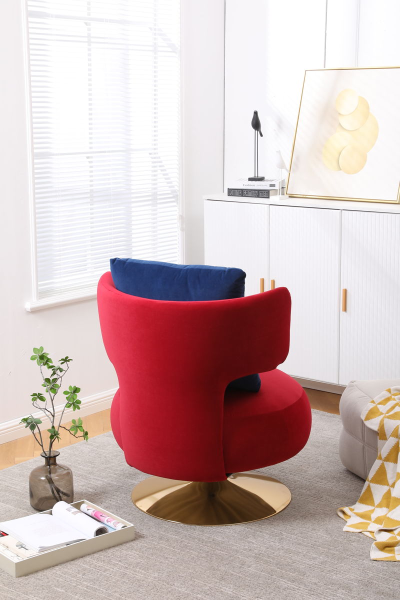 Swivel Accent Chair Armchair, Round Barrel Chair For Living Room Bedroom