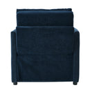 Upholstered Convertible Sleeper Sofa With 5 Position Backrest, Side Pockets, Storage