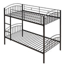 Twin Over Twin Metal Bunk Bed,Divided into Two Beds(Black){OLD SKU:MF280424AAB}