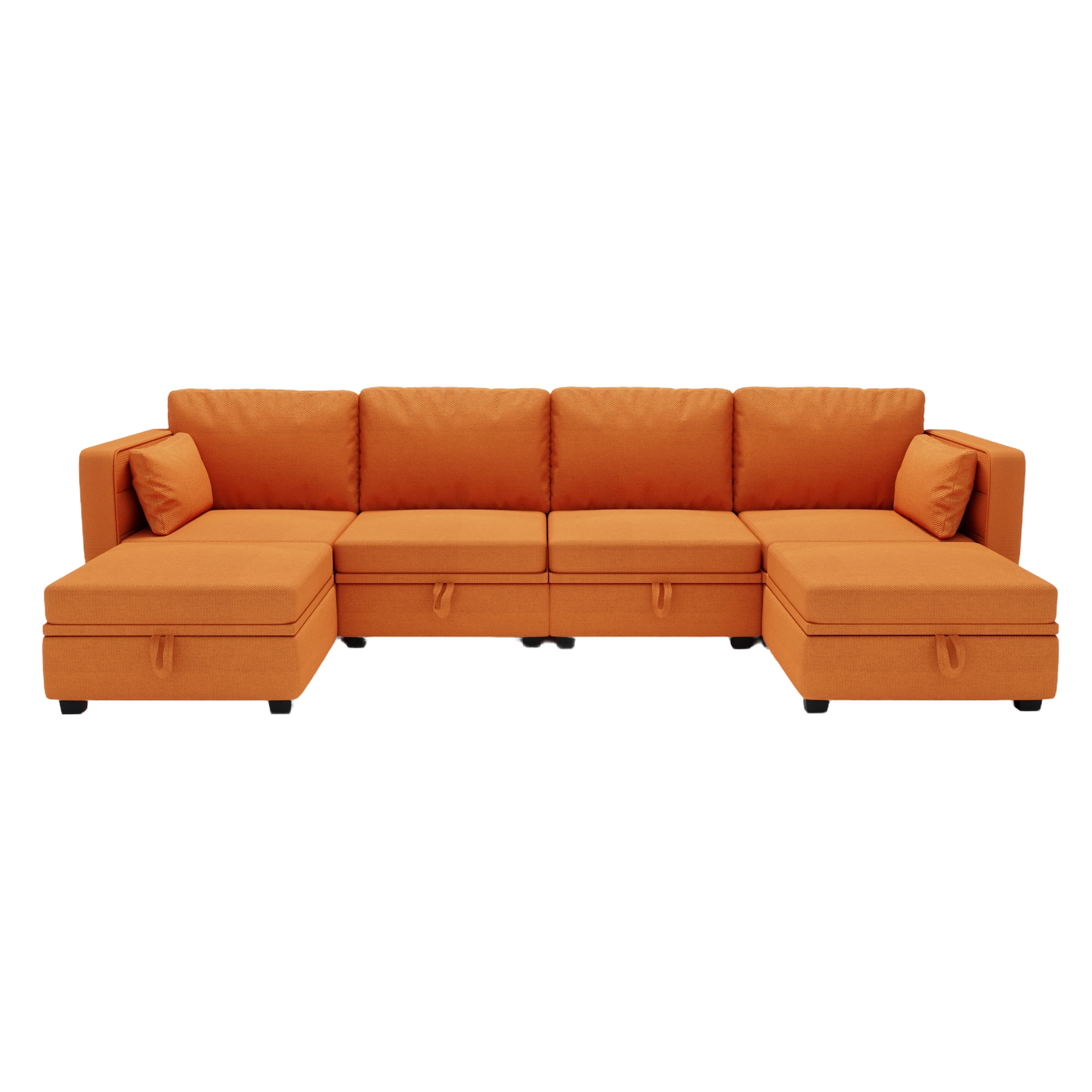 UNITED WE WIN Modular Sectional Sofa U Shaped Modular Couch with Reversible Chaise Modular Sofa Sectional Couch with Storage Seats