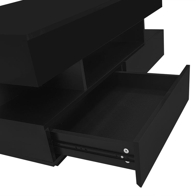 Multi Functional Lift Top Coffee Table With 2 Drawers
