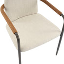 Modern Dining Chair Set With Durable Iron Frame And Comfortable Fabric Upholstery