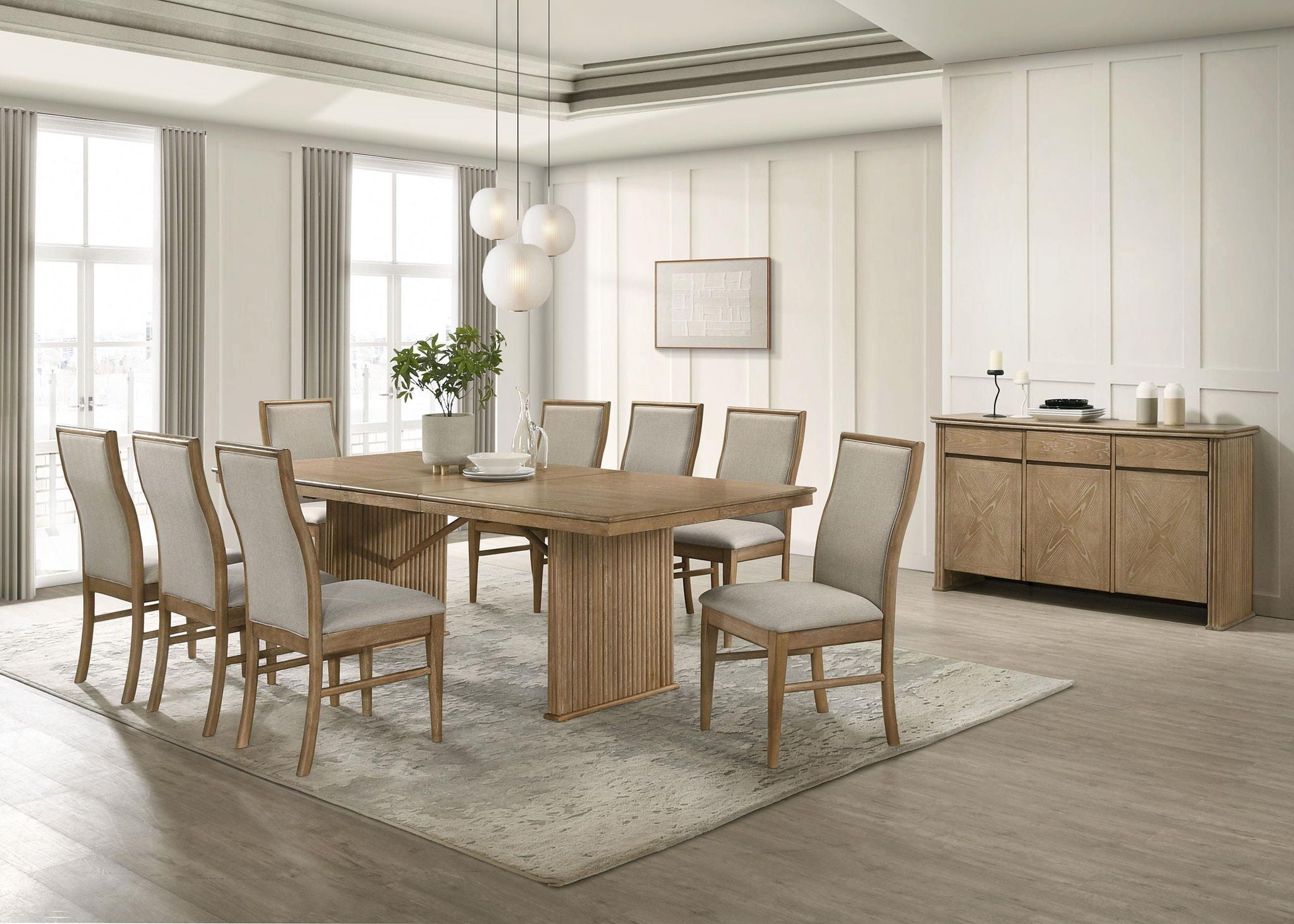 Adina Upholstered Dining Side Chair Barley (Set of 2) - Atlantic Fine Furniture Melbourne FL