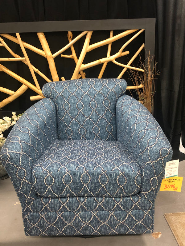 Custom Swivel Barrel Glider Chair