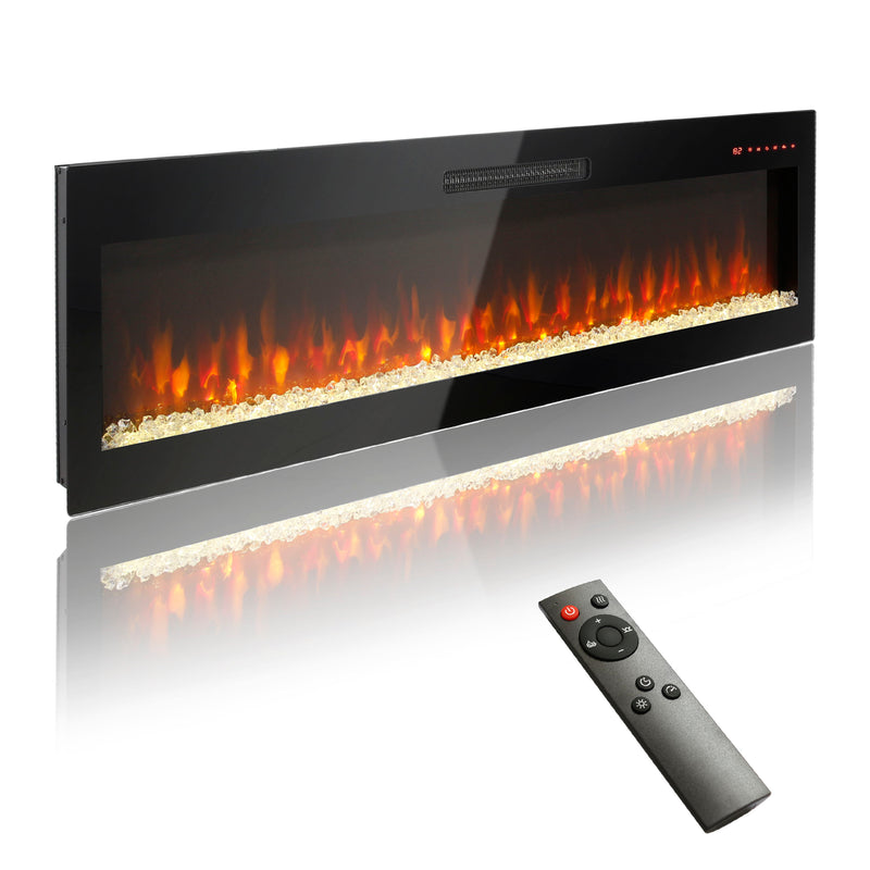 Electric Fireplace, Recessed And Wall Mounted Fireplace