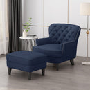 Enchante - Living Room Set With Tufted Back Club Chair And Ottoman