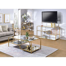 Astrid - Coffee Table - Gold & Mirror - Atlantic Fine Furniture Inc