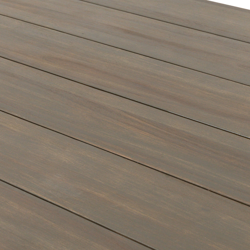 Rustic Nash Dining Table With Slat Design - Gray