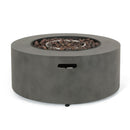 Round Iron Fire Pit With 40,000 Btu