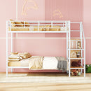 Bunk Bed With Lateral Storage Ladder And Wardrobe