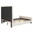 Upholstered Bed With Slats Support, No Box Spring Needed