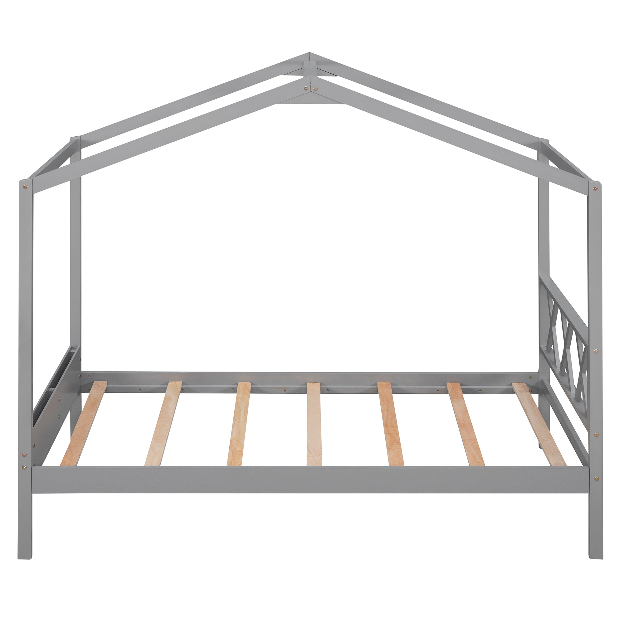 Twin Size Wood House Bed with Storage Space, Gray(OLD SKU: LP000001AAE) - Atlantic Fine Furniture Melbourne FL