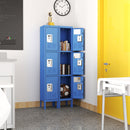 Lockers For Employees With 3 Door Storage Locker Durable For Gym, School, Office - Blue