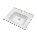 Rectangular Single Vanity Top With 1 Faucet Hole And Overflow Ceramic