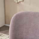 Modern Low Back Accent Upholstered Armless Living Room Chairs, Round Feet