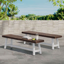 Tranquilizer - Outdoor Acacia Wood Bench With Slat Panel Design
