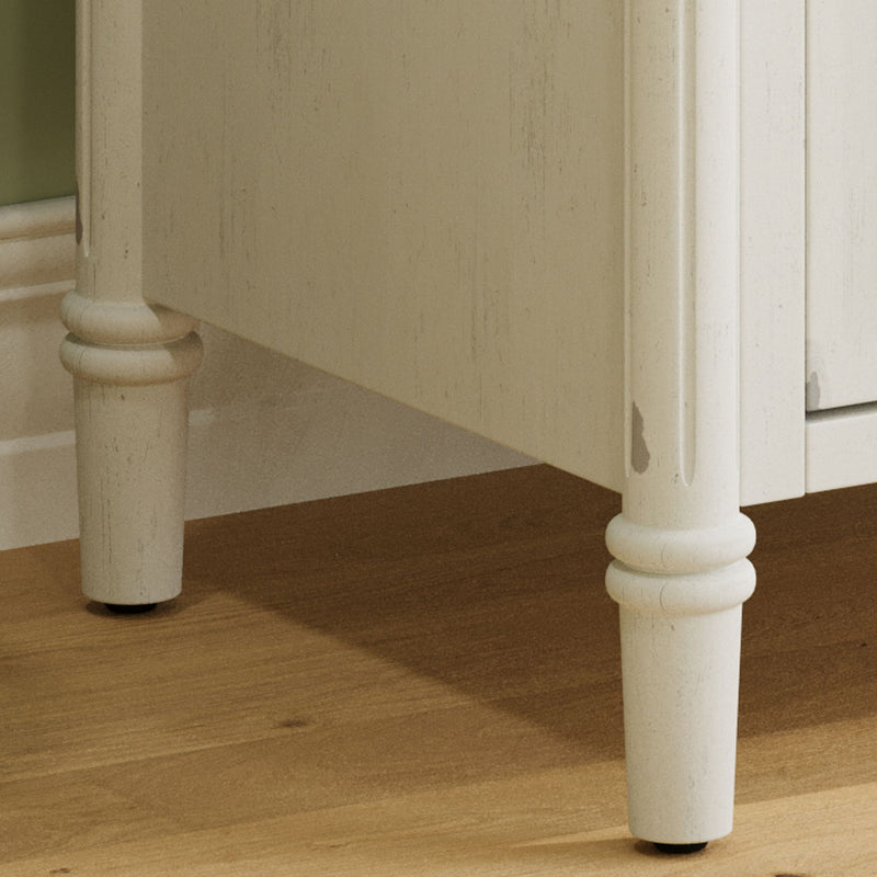 Vintage Bathroom Vanity With Sink, Rustic Cabinet With Soft Close Doors