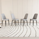 Modern Dining Chair With Cushions And Metal Legs